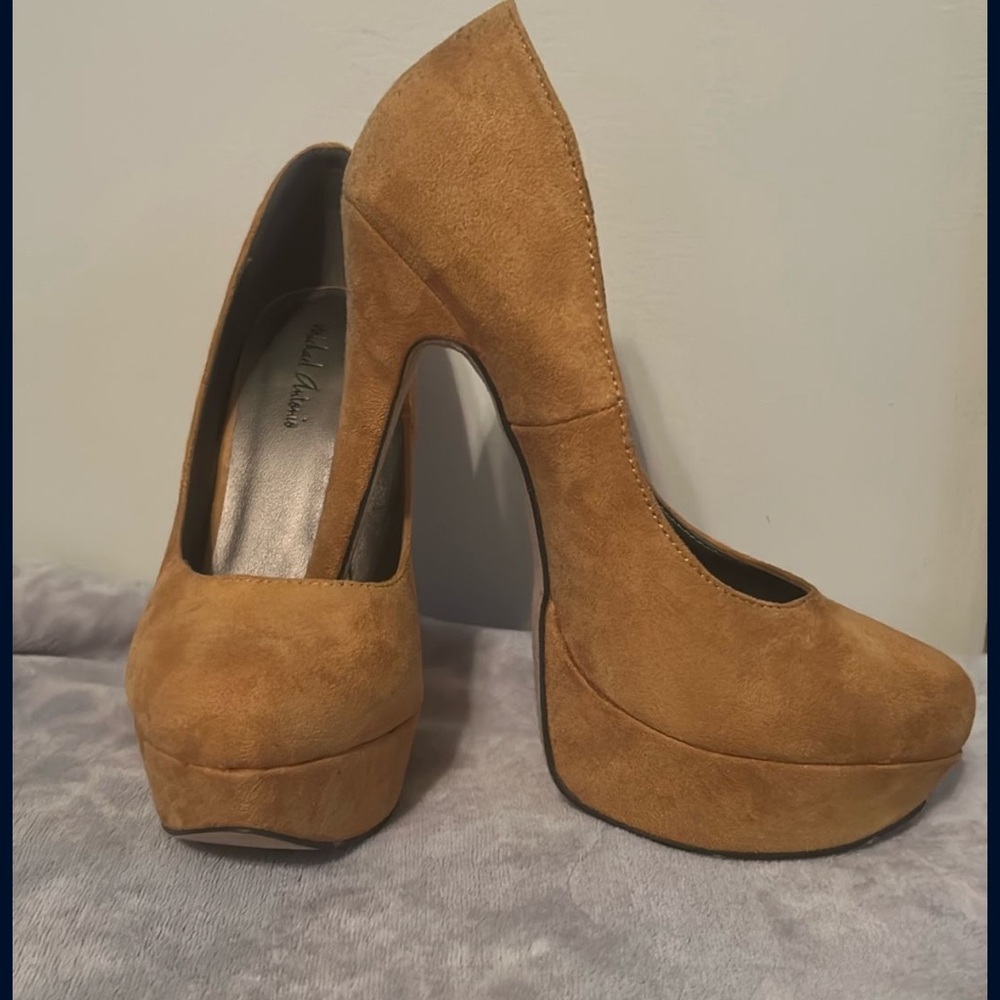 Michael Antonio Mustard Platform Heels